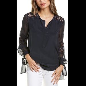 Rebecca Taylor navy blouse